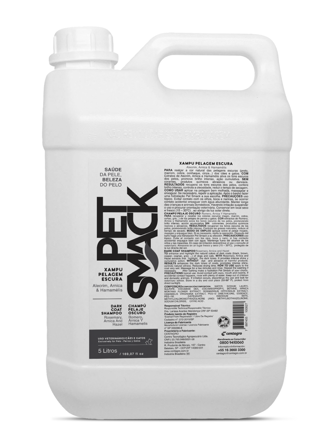 PetSmack Shampoo Pelaje Oscuro 5L
