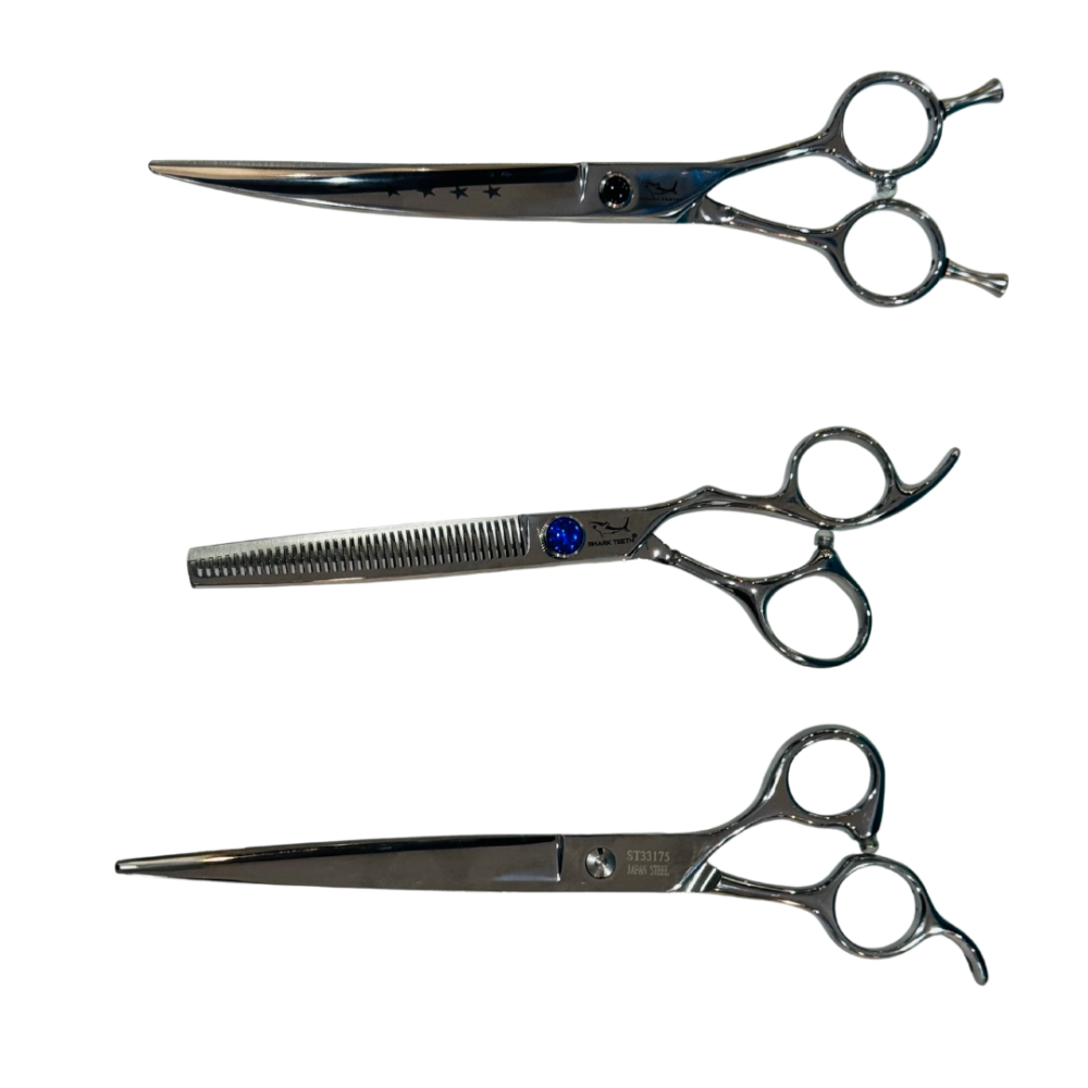 Kit de Estudiante Set de 3 Tijeras 7.5" Shark Teeth 3 Star
